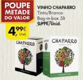 Pingo Doce Vinho Chaparro 5lt promoção