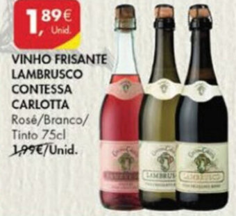 Vinho Frisante Lambrusco Contessa Carlotta 75cl