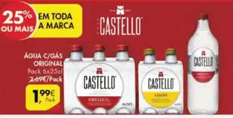 Pingo Doce Castello Água C/ Gás Original 6x25cl promoção