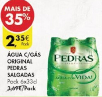 Pingo Doce Água C/ Gás Original Pedras Salgadas 6x33cl promoção