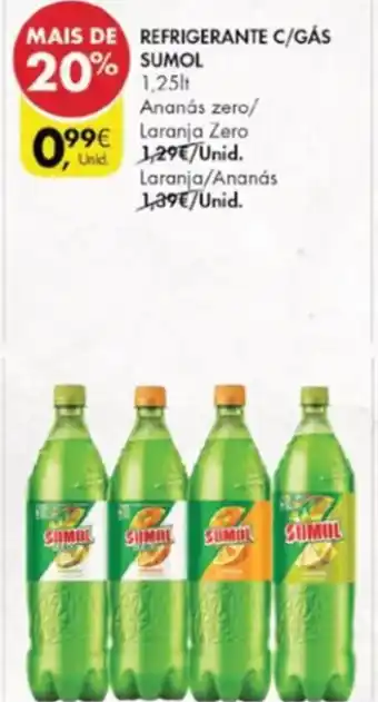 Pingo Doce Refrigerante C/Gás Sumol 1,25lt promoção