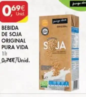 Pingo Doce Bebida de Soja Original Pura Vida 1lt promoção