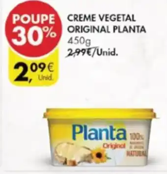 Pingo Doce Creme Vegetal Original Planta 450g promoção