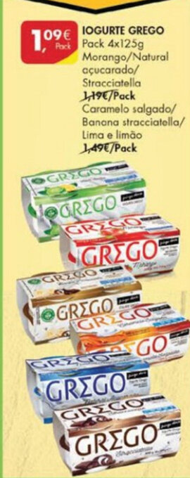 Pingo Doce Iogurte Grego 4x125g promoção