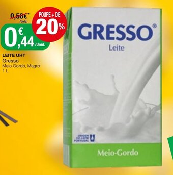 Intermarché Leite UHT Gresso 1L promoção