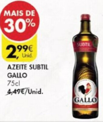 Pingo Doce Azeite Subtil Gallo 75cl promoção