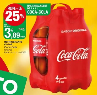 Intermarché Refrigerante C/Gás Coca-cola 4x1L promoção