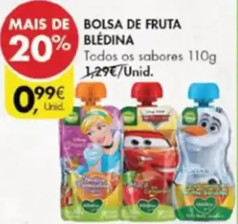 Pingo Doce Bolsa de Fruta Blédina 110g promoção