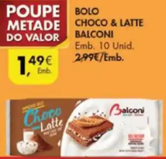Pingo Doce Bolo Choco & Latte Balconi 10 Unid promoção