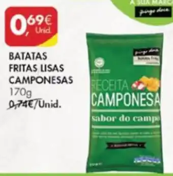 Pingo Doce Batatas Fritas Lisas Camponesas 170g promoção
