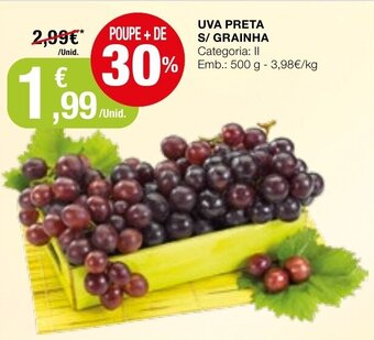 Intermarché UVA Preta S/ Grainha 500g promoção