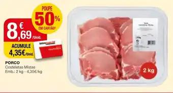 Intermarché Porco Costeletas Mistas 2kg promoção