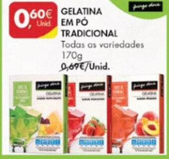 Pingo Doce Gelatina em Pó Tradicional 170g promoção