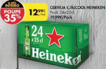 Pingo Doce Cerveja C/ Álcool Heineken 24x25cl promoção