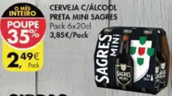 Cerveja C/ Álcool Preta Mini Sagres 6x20cl