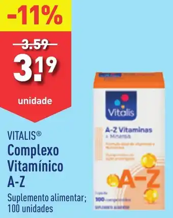 VITALIS Complexo Vitamínico A-Z unidade