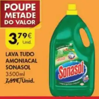 Pingo Doce Lava Tudo Amoniacal Sonasol 3500ml promoção