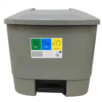 Continente Balde Reciclagem Plástico 3x12L Cinza promoção