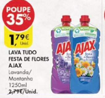 Pingo Doce Lava Tudo Festa de Flores Ajax 1250ml promoção