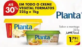 Pingo Doce EM TODO O CREME % VEGETAL FORMATOS 225g e 1kg promoção