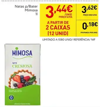 Recheio Natas p/Bater Mimosa 1L promoção