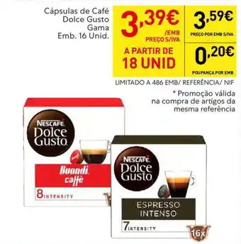 Recheio Cápsulas de Café Dolce Gusto Gama Emb. 16 Unid. promoção