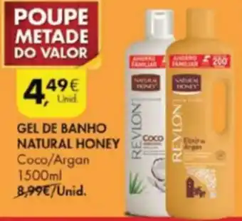 Pingo Doce Gel de Banho Natural Honey 1500ml promoção