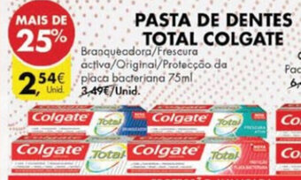 Pingo Doce Pasta de Dentes Total Colgate 75ml promoção