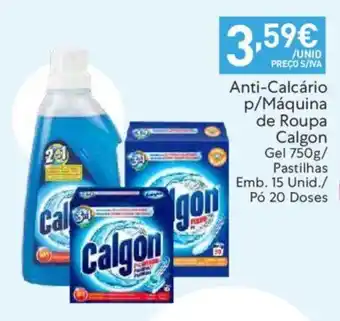 Anti-Calcário p/Máquina de Roupa Calgon Gel 750g/ Pastilhas Emb. 15 Unid./ Pó 20 Doses