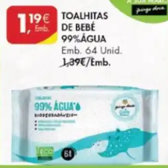 Pingo Doce Toalhita de Bebé 99% Água 64 Unid promoção