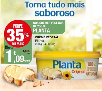 Intermarché Creme Vegetal Planta 250g promoção