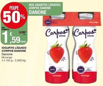 Iogurte Líquido Corpos Danone 4x155g