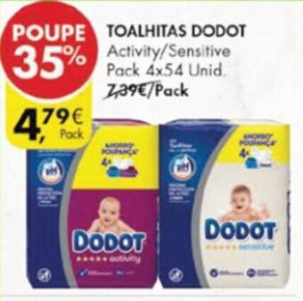 Pingo Doce Toalhitas Dodot 4x54 Unid promoção