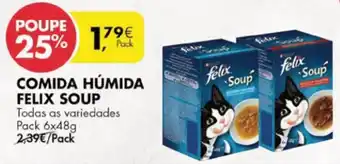 Pingo Doce Comida Húmida Felix /Soup 6x48g promoção