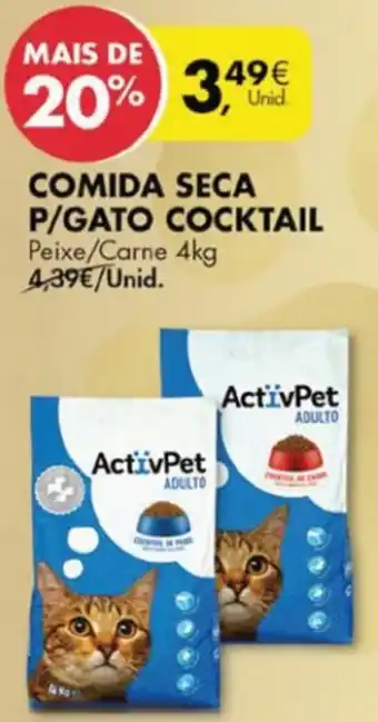 Pingo Doce Comida Seca P/Gato Cocktail 4kg promoção