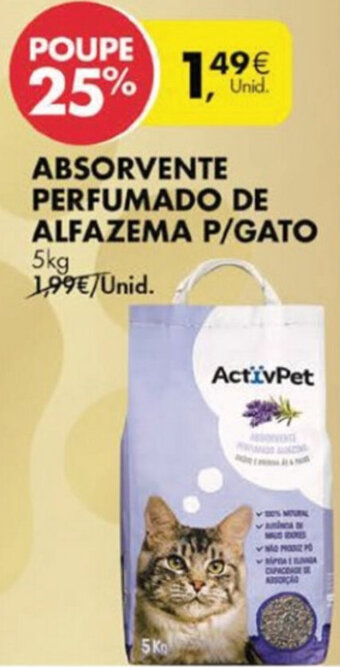 Pingo Doce Absorvente Perfumado de Alfazema P/Gato 5kg promoção