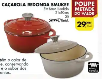 Caçarola Redonda Smukee 21x10cm 2lt