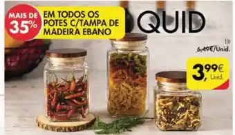 Pingo Doce Quid Potes C/Tampa de Madeira Ebano 1lt promoção
