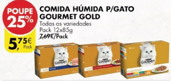 Comida Húmida P/Gato Gourmet Gold 12x85g