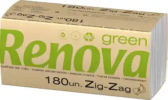 RENOVA Toalhas De Mao Zig Zag 30 Packs X 180 Folhas
