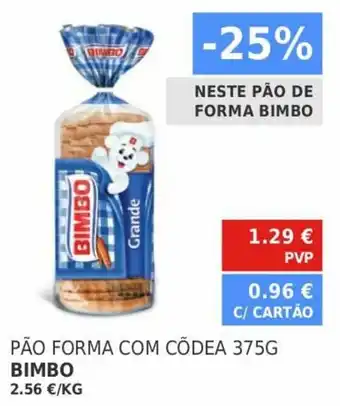 Minipreço Pão Forma com Cõdea Bimbo 375g promoção