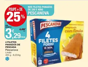 Intermarché 4 Filetes Panados de Pescada 400g promoção