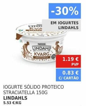 Iogurte Sôlido Proteico Straciatella Lindahls 150g