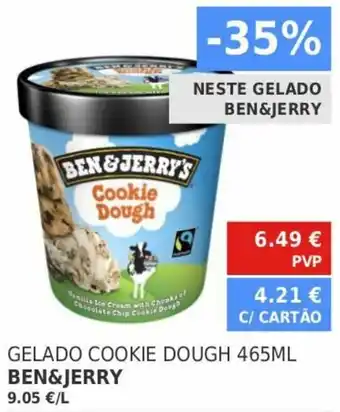 Minipreço Gelado Cookie Dough Ben&Jerry 465ml promoção