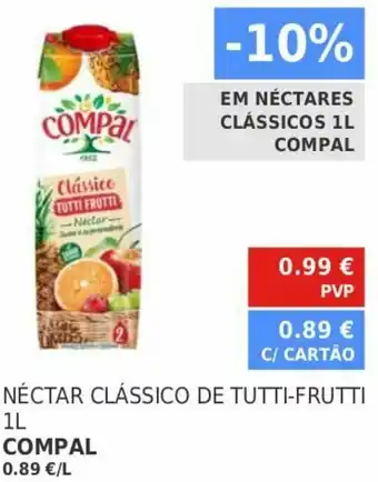 Minipreço Néctar Clássico de Tutti-Frutti 1L Compal promoção