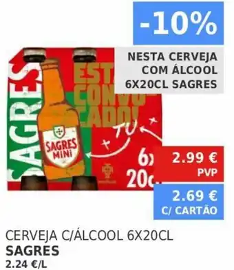 Minipreço Cerveja C/ Álcool Preta 6x20cl Sagres promoção