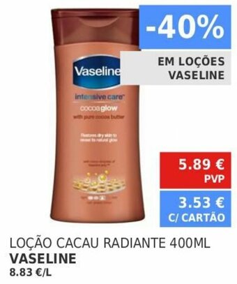 Minipreço Loção Cacau Radiante Vaseline 400ml promoção