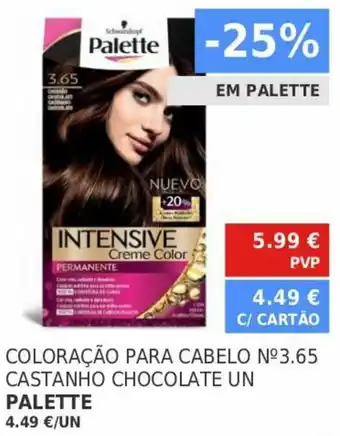 Minipreço Coloração para Cabelo N° 3,65 Castanho Chocolate UN Palette promoção