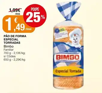 Intermarché Pão de Forma Especial Torradas 700g promoção