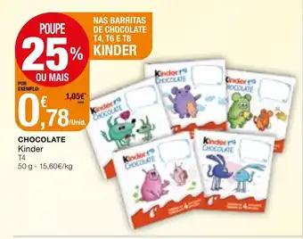 Intermarché Chocolate Kinder 50g promoção